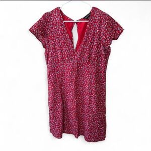 My Michelle Red, White and Blue Patterned Mini Dress